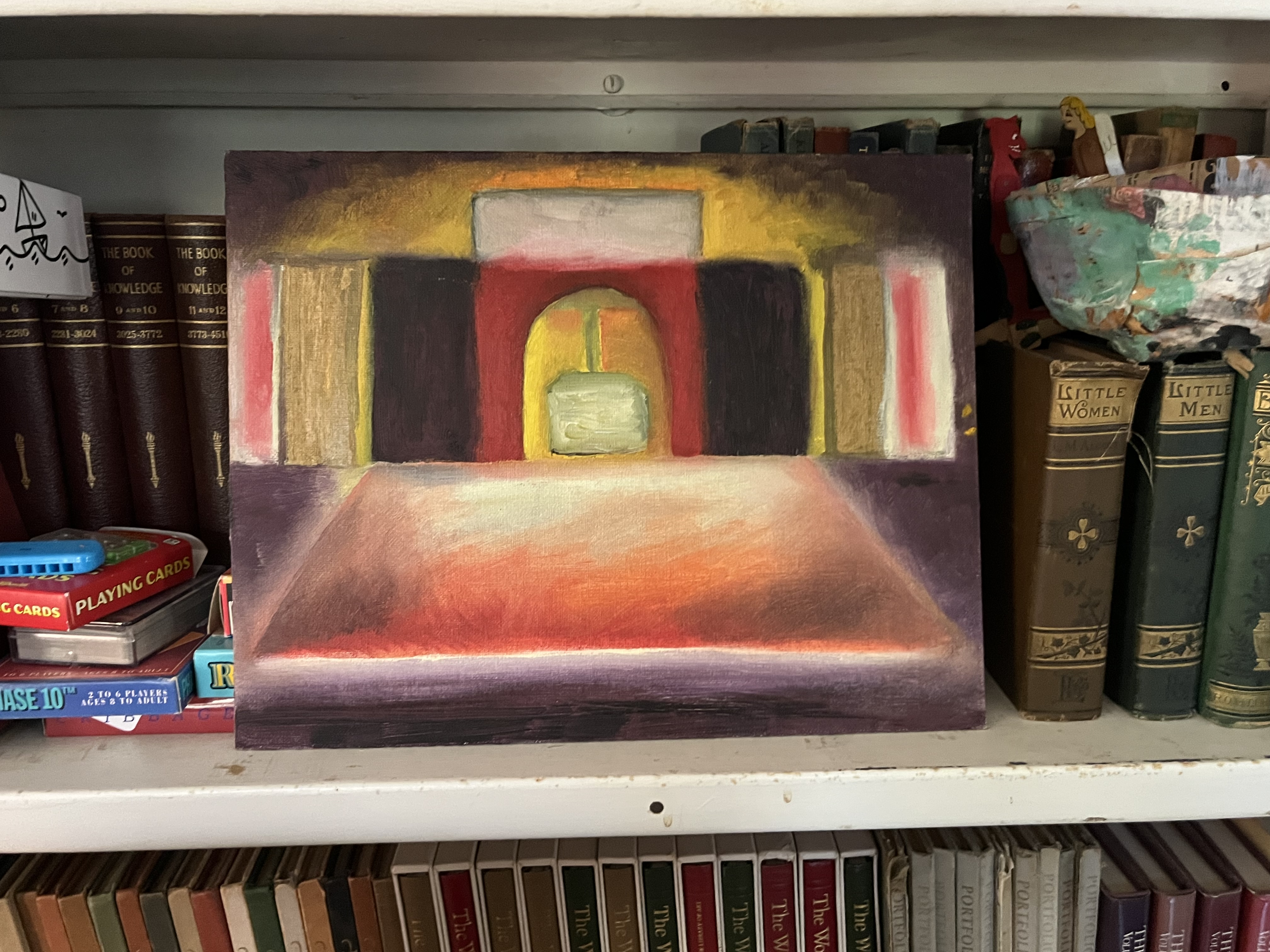 Iconostasis painting — abstract, with arch and geometric planes